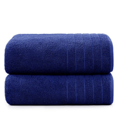 Casa Platino Oversized Bath Towels 2 Pack Large Bath Towel Set(30"x 60") 30 x 60 Inch Hotel Towels 100% Ring Spun Cotton Bath Towels Absorbent Bathroom Towels Set Quick Dry Bath Towels - Navy