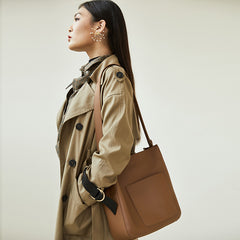 2022 New Vintage Leather Women's Bucket Bag