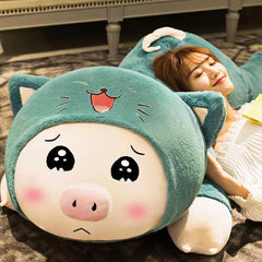 Cute Large Pig Plush Toy and Pillow for Girls