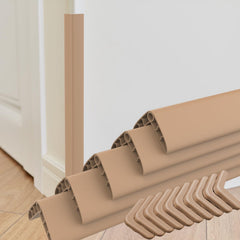 Tongmo Wall Corner Guard Edge Protector 1x1x36 inch Baby Proofing Corner Guards Self-Adhesive Furniture Edge Strips for Home & Office 5 Pack (5 Lightbrown 36" L x 2" W x 2" H)