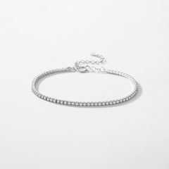 S925 Sterling Silver Diamond Inlaid Bracelet for Women