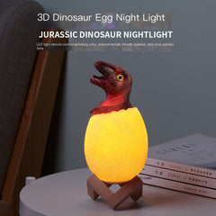 3D Dinosaur Night Light with Touch Control & USB