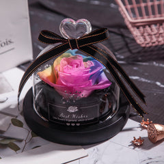 Eternal Rose Gift Box with Glass Dome Decoration