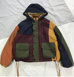 New Multi-Color Patchwork Cotton Jacket