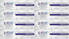 Crest 3D White Brilliance Whitening Toothpaste Vibrant Peppermint Travel Size TSA Approved 0.85 Ounce (Pack of 8)