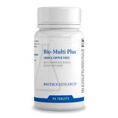 Biotics Research Bio-Multi Plus Iron & Copper Free Multivitamin Chelated Minerals Emulsified Fat Soluble Vitamins Iron Free Copper Free High antioxidants SOD Catalase 90 Tabs