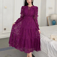 Lace Long Sleeved Dress for Women