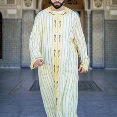 Men's Casual Long Striped Straight Shirts