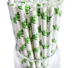 Roc Paper Straws Holiday Tree Disposable Paper Straws 300 Count Unwrapped