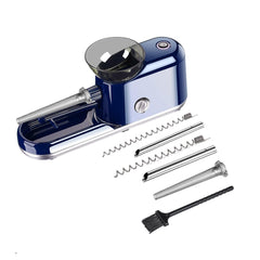 Electric Cigarette Rolling Machine Automatic Roller Maker Portable Household Auto Cigarette Injector Machine 3 in 1 for King/Regular Slim 100s Size Cigarettes Pre Roll Cones (Blue)