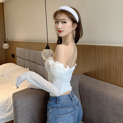 Off-Shoulder Ruched Long Sleeve T-Shirt for Women