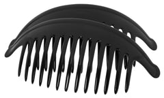 France Luxe Belle Large Interlocking Comb Black Set of 2 - An Excellent Styling Solution For Long/Thick or Curly Hair