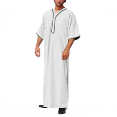 2024 Men’s Loose Long Robe Button Shirt - Arabic Style