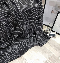 Nordic Style Gray Knitted Thick Blanket for Winter