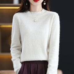100% Pure Wool Knitted Cashmere Sweater for Women