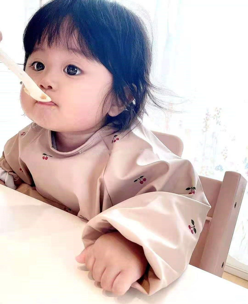Baby Waterproof Bib Overalls with Food Pockets