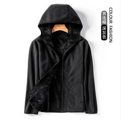Reversible Fleece Hoodie for Men and Women, Warm