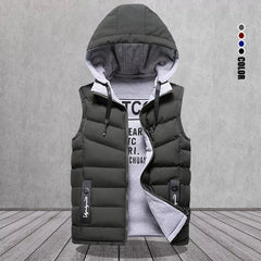 Men's Warm Windproof Soft Cotton Travel Vest