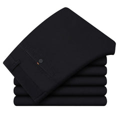 Men's Casual Stretch Cotton Suit Pants for Summer