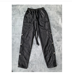 Straight Leg Cargo Pants with Zipper and Velcro Pockets