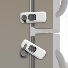 5 Pack Childproof Refrigerator Lock French Fridge Door Latches Baby Safety Locks for Cabinet Cupboard Drawers Dishwasher Oven Closet Strong Adhesive-Easy to Install Enhanced Durability Grey