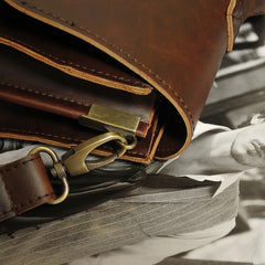 Crazy Horse Leather Briefcase and Shoulder Bag