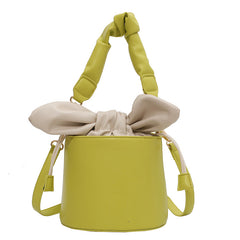 Cute Rabbit Ears Heart Tie Pleated Handbag