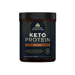 Ancient Nutrition Keto Protein Powder KetoPROTEIN with Fats from Bone Broth and MCT Oil Chocolate 18g Protein 10g Fat Per Serving Gluten Free Low Carb Paleo Friendly 17 Servings