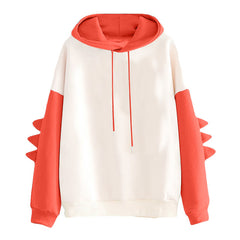 Dinosaur Cartoon Hoodie for Women - Winter Casual Wear