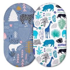 Elastic Printed Fitted Sheet for Baby Cradle & Changing Table
