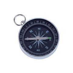Camping Compass Silver Portable Pocket Compass for Outdoor Camping Hiking Sports Navigation Aluminum Shell