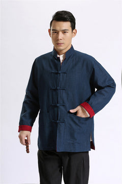 Linen Tang Suit Cardigan for Men