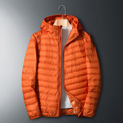 Lightweight Hooded Down Jacket for Men (Short Style)