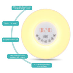 Colorful Alarm Clock Radio Creative Table Lamp