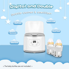 Double Bottle Milk Warmer and Sterilizer for Babies