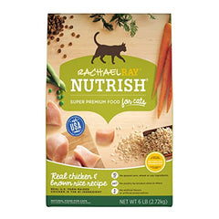 Rachael Ray Nutrish Premium Natural Dry Cat Food Chicken & Brown Rice Recipe 6 Pounds