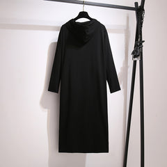 2020 Plus Size Women's Long Sleeve Hoodie Dress