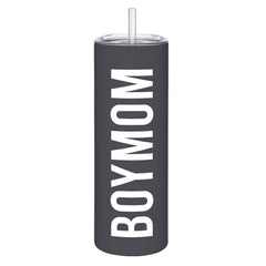 Stephan Baby Gift for Mom Matte Stainless Steel Skinny Tumbler With Straw 20-Ounce Boy Mom