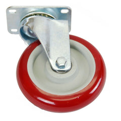 4 Pack 5 Inch Caster Wheels Swivel Plate Polyurethane Wheels Heavy Duty Wheels