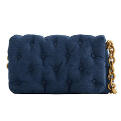 Fashionable Blue Quilted Denim Shoulder Bag (2020)