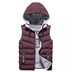 Men's Warm Windproof Soft Cotton Travel Vest