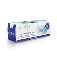 PurePail Go Odor-Barrier 7-Layer Refill Bags (25 Count) – Block Odors with No Added Fragrance – Less Waste No Cutting & No Canisters – For Use with PurePail Go