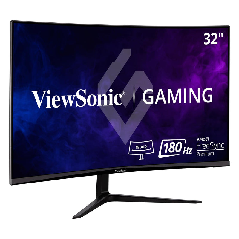 ViewSonic VX3218-PC-MHD 32 Inch Curved 1080p 1ms 180Hz Gaming Monitor with FreeSync Premium Eye Care HDMI and Display Port