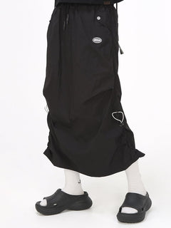 Pleated Women's Splash-proof Split Skirt in Pile Style