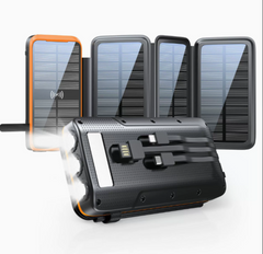 43800mAh Solar Power Bank with Wireless Charging