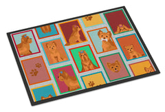 Lots of Red Yorkie Doormat