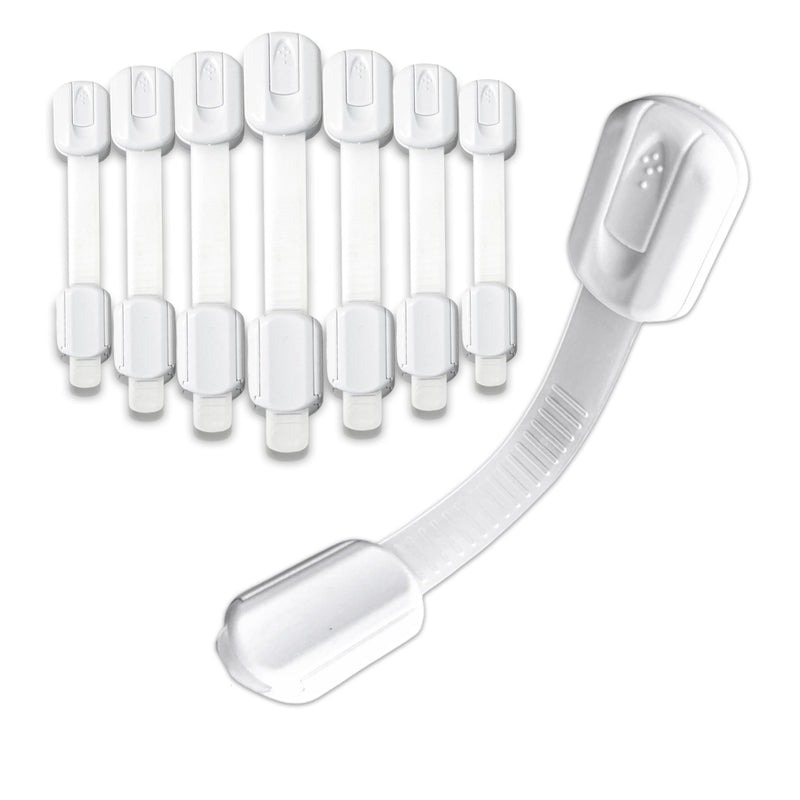 YTDSUP Baby Locks (16-Pack) Child Safety Cabinet Locks Child Safety Drawer Cupboard Oven Refrigerator Adhesive Locks(White)