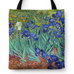 Iris Flower Reusable Canvas Shopping Bag
