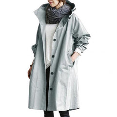 Medium Length Casual Trench Coat for Women in Autumn