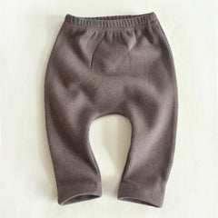 Thick Warm Velvet High Waist Pants for Baby Girls